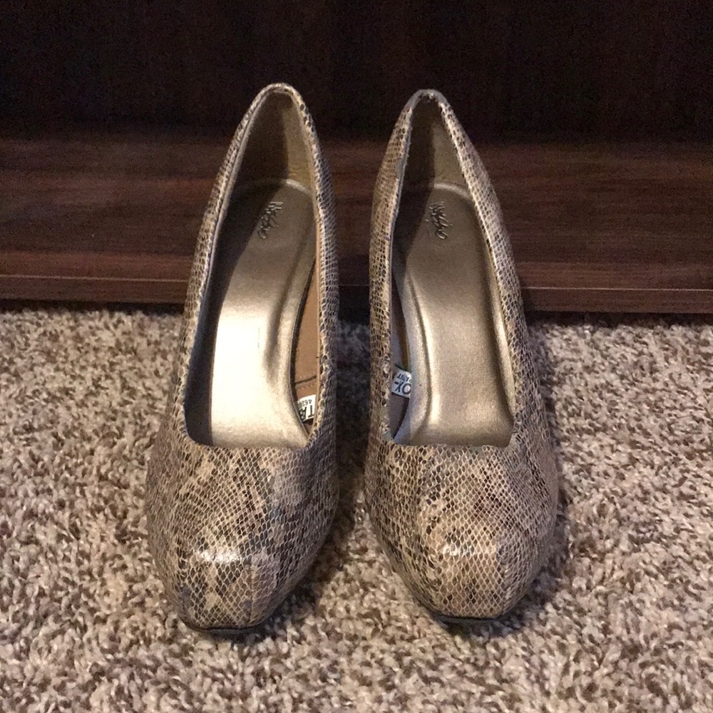 Snake-print 3” Heels